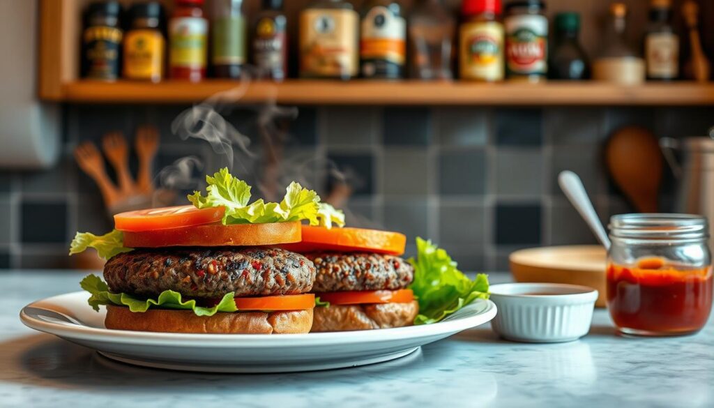 Leftover Bison Burgers