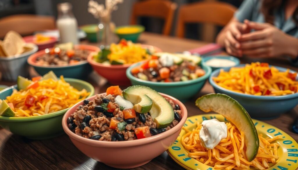 family-friendly taco bowl