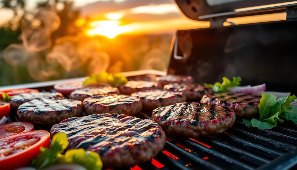 grilling venison burgers