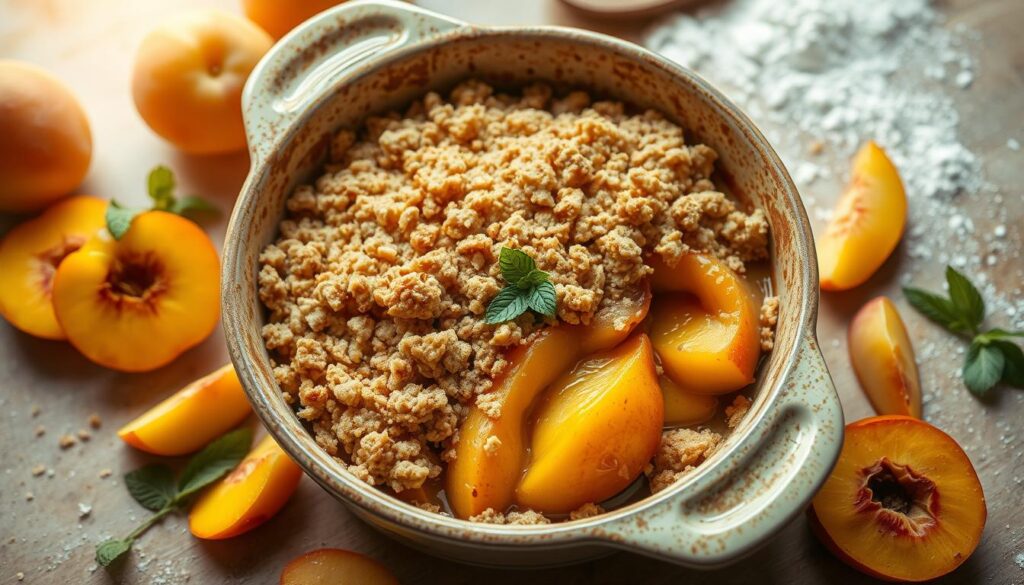 peach crumble