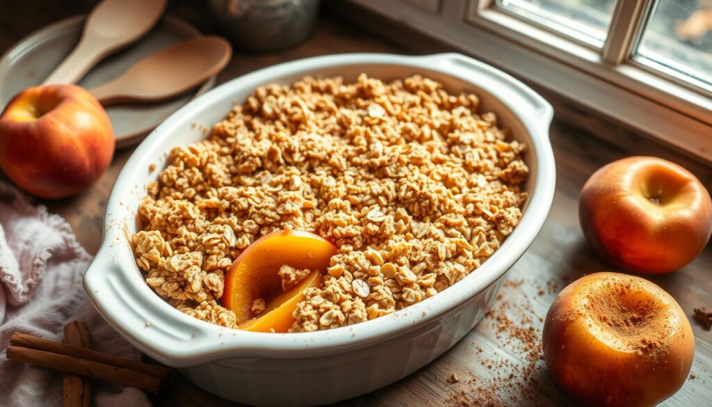 peach crumble