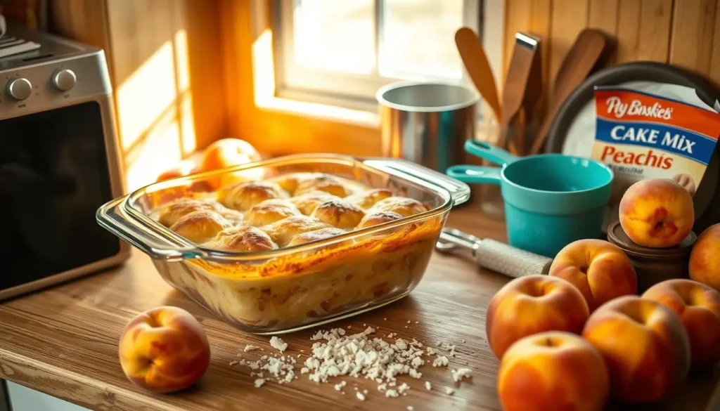 peach cobbler recipe with cake mix